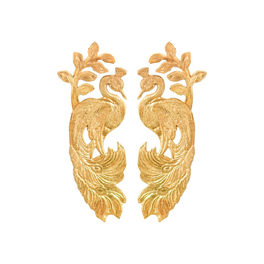 Gold Pavo Earrings